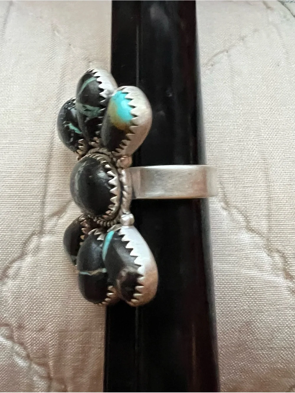 Sterling blackjack cluster ring